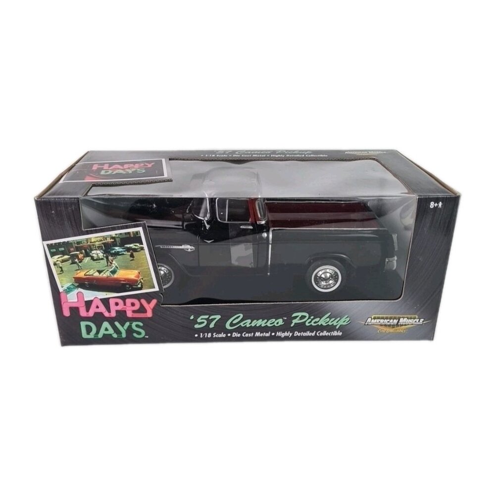Ertl American Muscle '57 Cameo Pickup Happy Days 1:18 Diecast Bkack Vintage